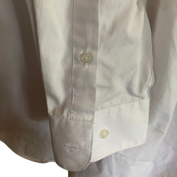Alexander Julian Colours Mens White Button-Up Long Sleeve Dress Shirt Size L- 16 - Picture 5 of 6
